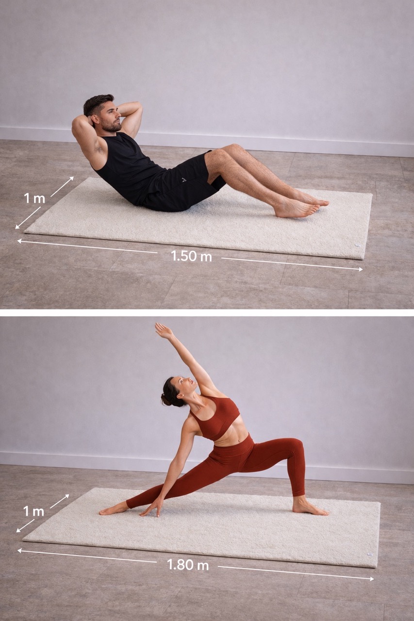 Tapis de sport en laine naturelle – Image 2