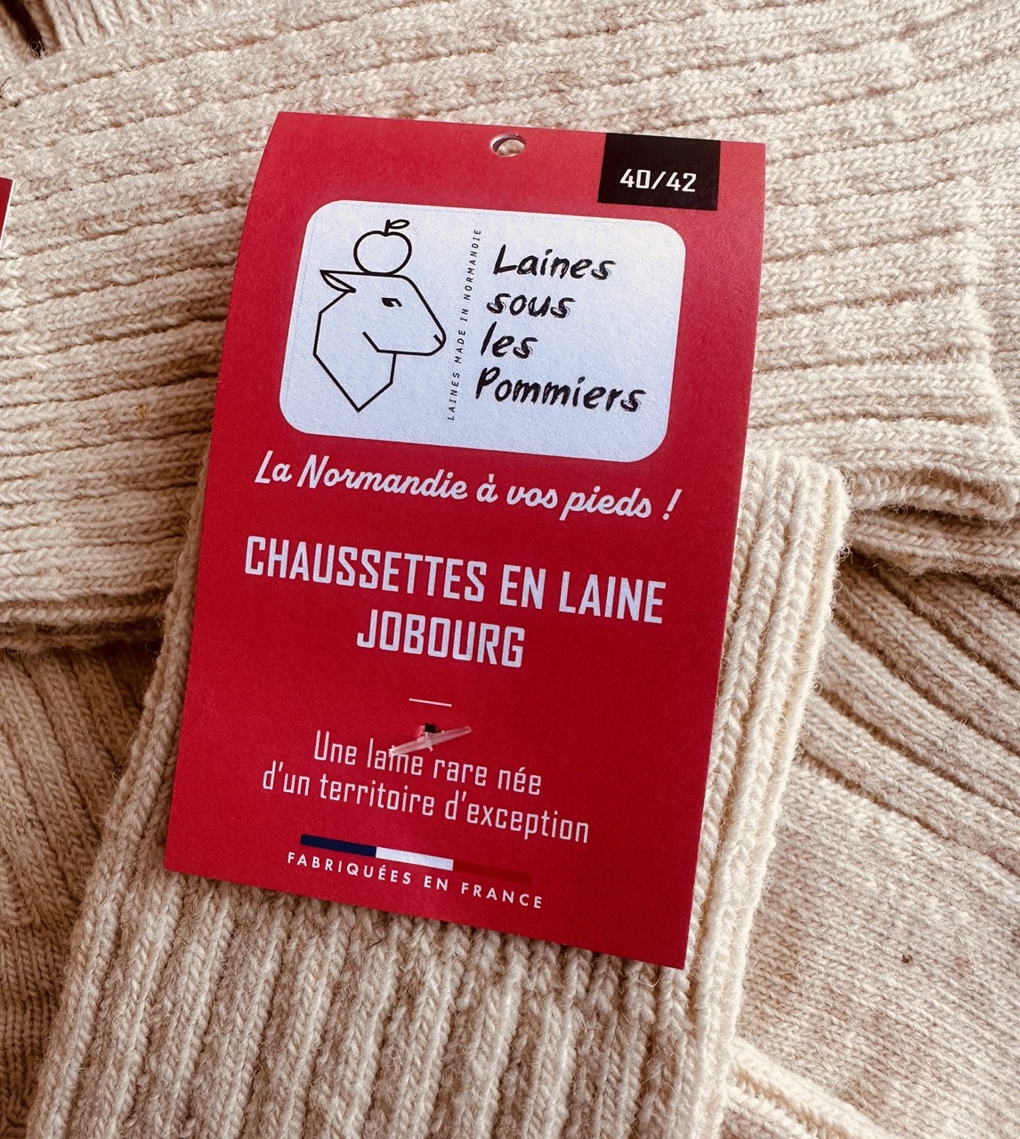 Chaussettes Jobourg - laine de mouton Roussin de la Hague – Image 2