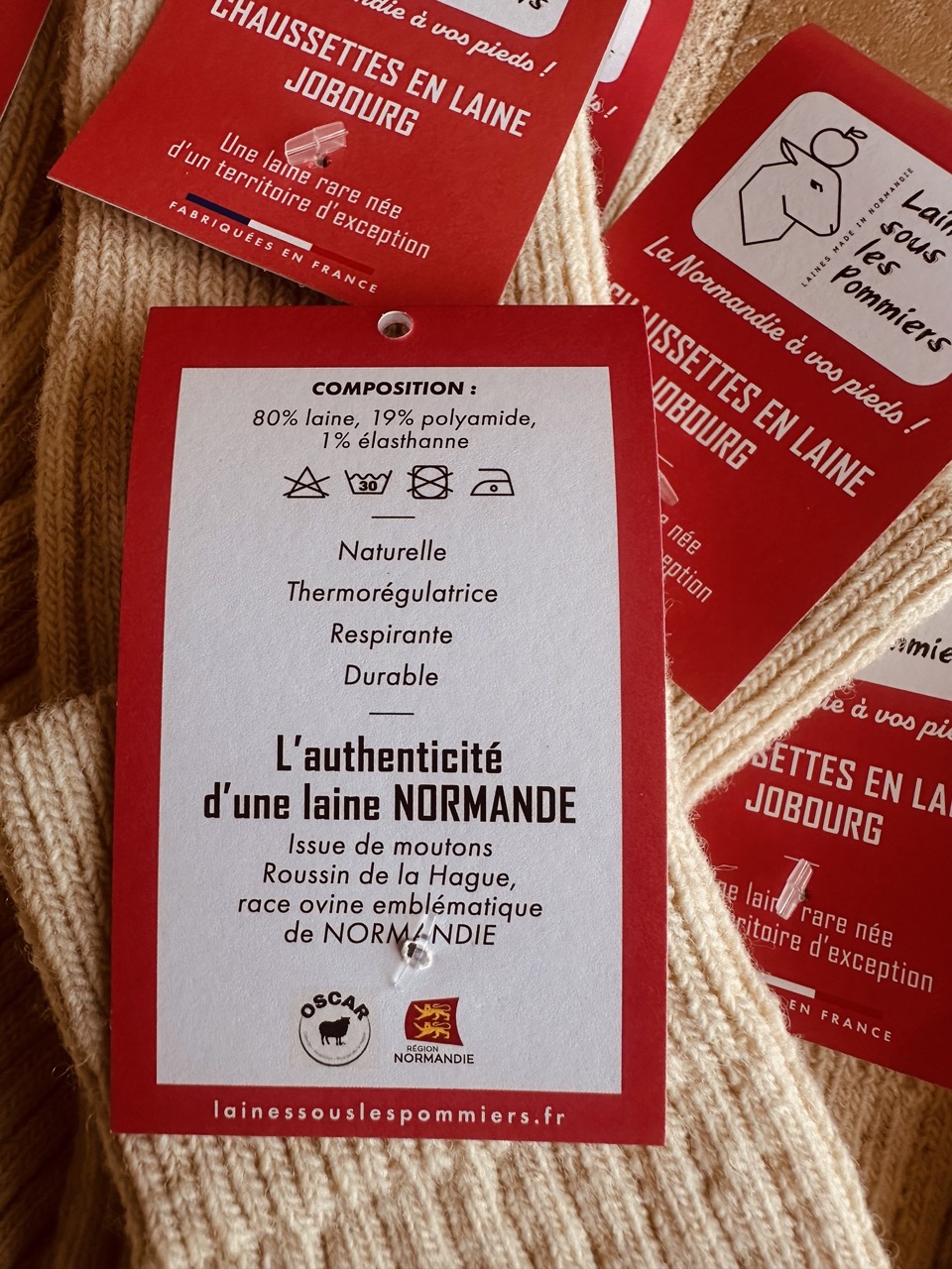 Chaussettes Jobourg - laine de mouton Roussin de la Hague – Image 5